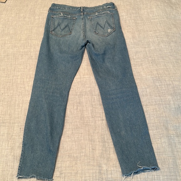 MOTHER Denim The Looker Ankle Fray Jeans in Love Gun Sz 27 - Picture 6 of 11